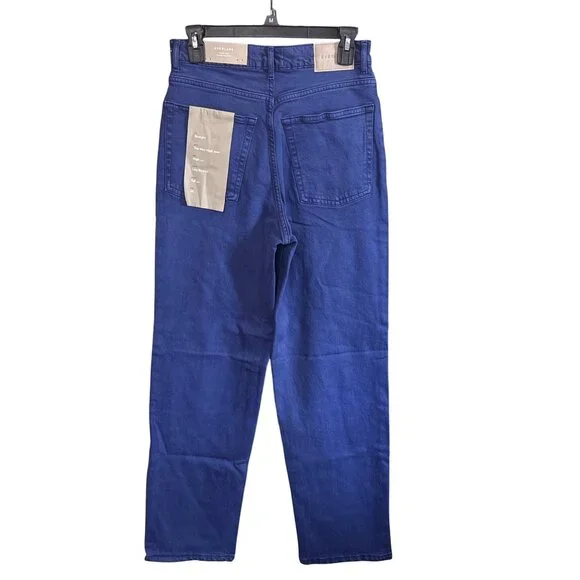 Everlane Way-High Jeans~Size 28 Tall~Blue Straight Leg High Rise Denim NWT L9 30 - Picture 5 of 9